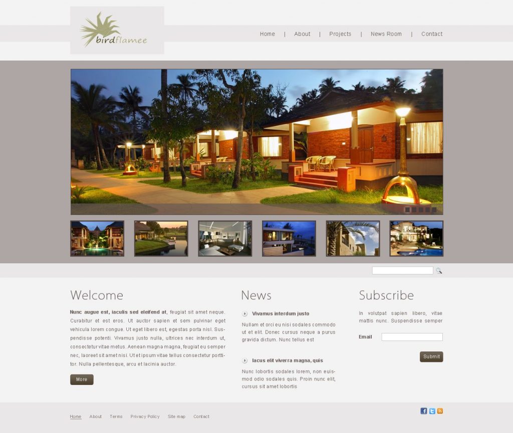 thiết kế website resort
