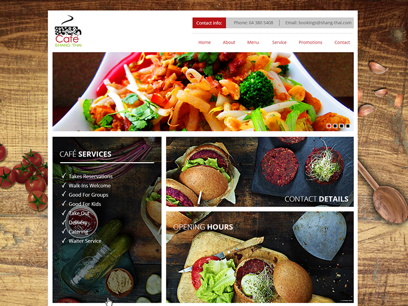 thiết kế web nhà hàng mới