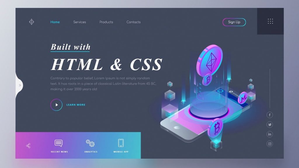 thiết kế website html